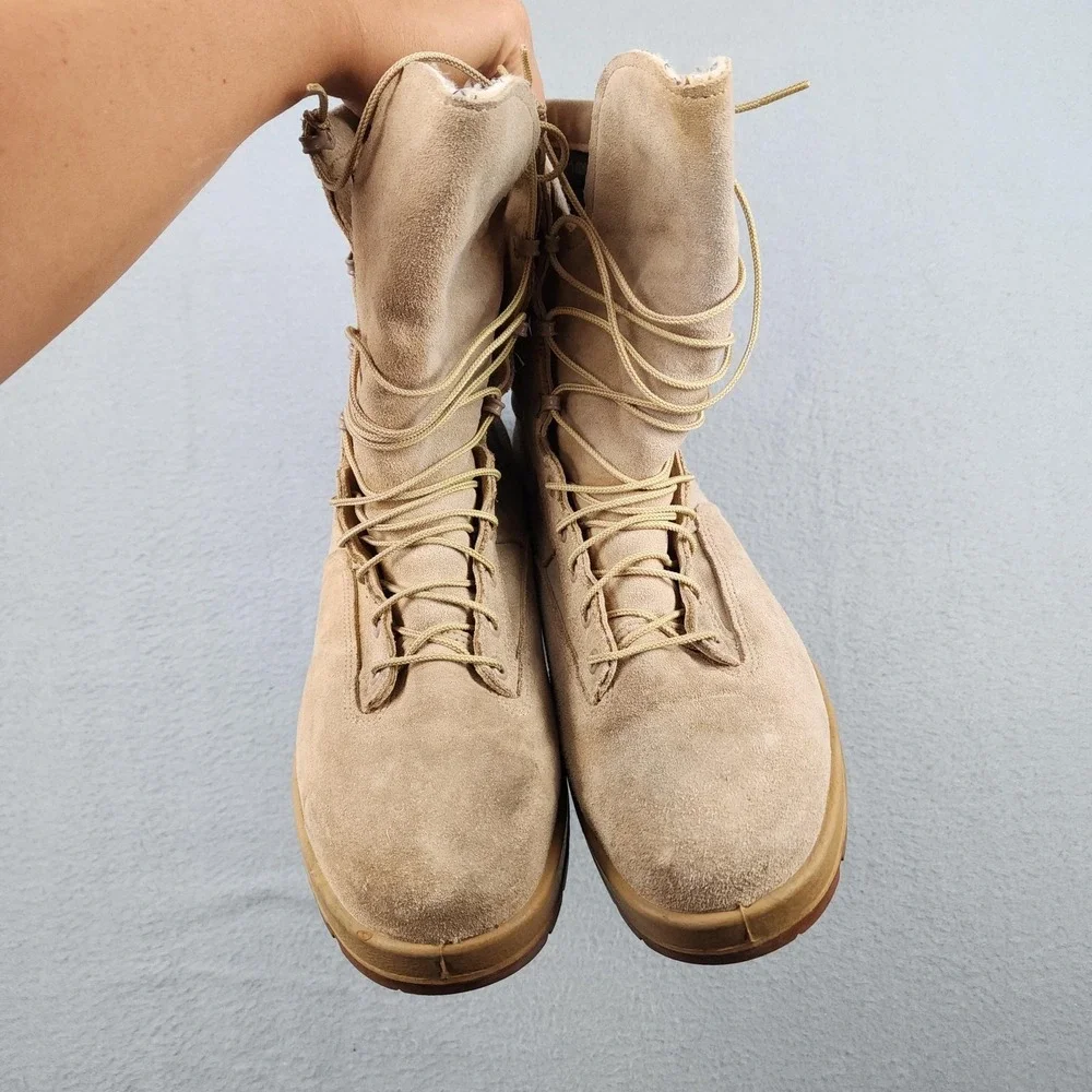 Belleville 775ST Boots Mens Size 11R Beige Suede Gore-Tex Steel Toe Combat USA